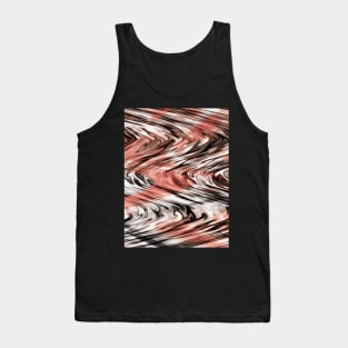 Beige And Orange Abstract Art Tank Top